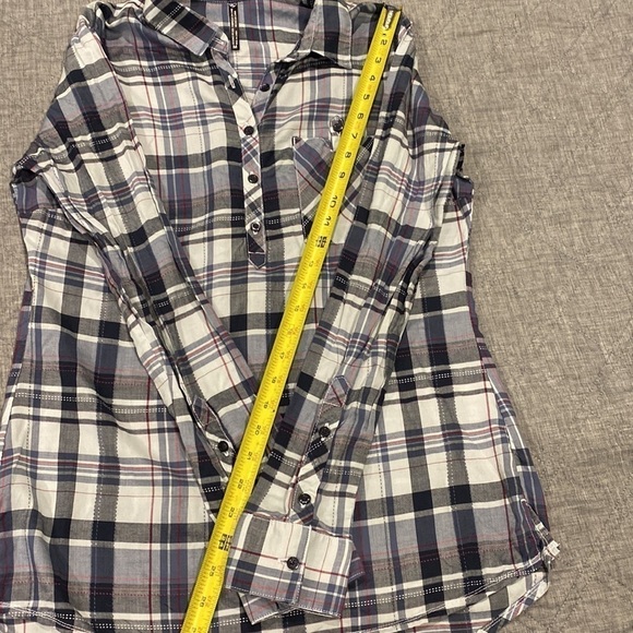 Kuhl Tencel Blue Gray Plaid Pullover Tunic EUC - Picture 16 of 16